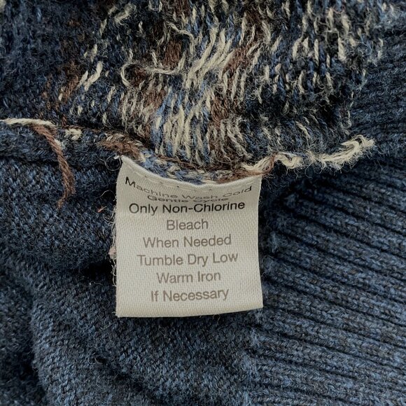 JOE Joseph Abboud 1/4 Zip LS Collared Suede Elbow Patch Pullover Sweater LG - Picture 6 of 7